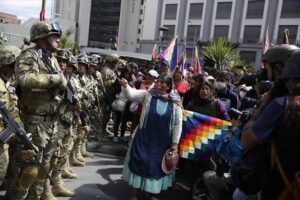 Movilización en apoyo a la lucha del pueblo boliviano