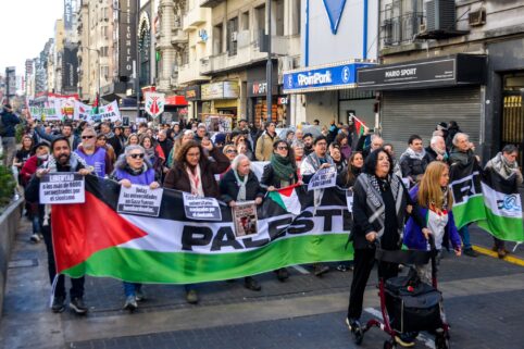 Movilización a Plaza de Mayo en apoyo al pueblo palestino