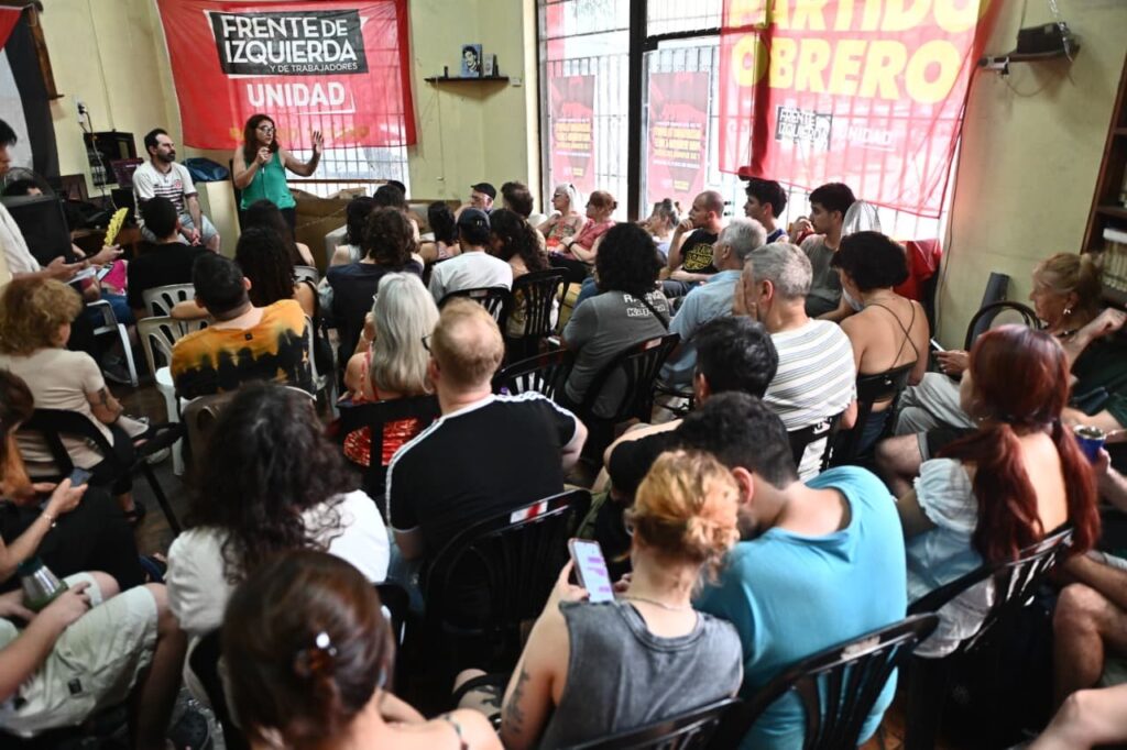 "Asamblea del Frente de Izquierda y el Partido Obrero para graficar lo que sería una asamblea del frente de izquierda."