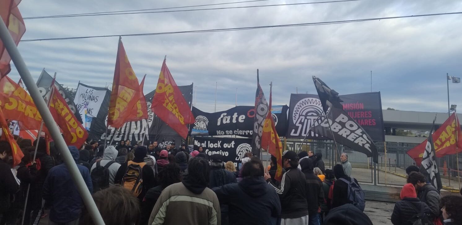 Fate: una concentración obrera enfrenta la amenaza de desalojo